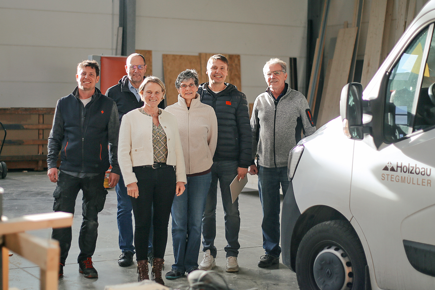 Bildunterschrift: (v.l.n.r.) Matthias Stegm�ller, CDU-Gemeinderat Achim Schell, Christiane Staab MdL, Waltraut Stegm�ller, CDU-Gemeinderat Udo Back und Karl Stegm�ller.